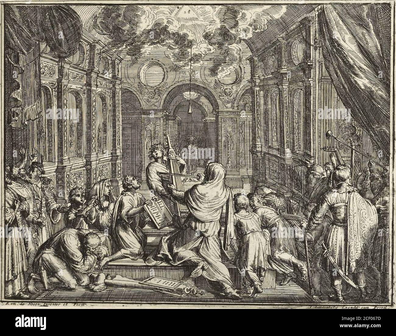 . All de voornaamste histories of ouden en nieuwen testaments. NAHUM VERKONDIGT NINIVEES VERWOESTINGE. 87. ti£.. H A B A K U K. ^ih God, virbifiul Valk IHF) .m dm D, ok-God imun, i £,, /W« ut Hooi m Lu, vm »Sfttll HABACUC e,n D.gt op S,:,o,-, MMGozalgn, i W; lm ha ƒ««-.» g„,fd ?wad i hana y 2 Fol. 45 Stockfoto