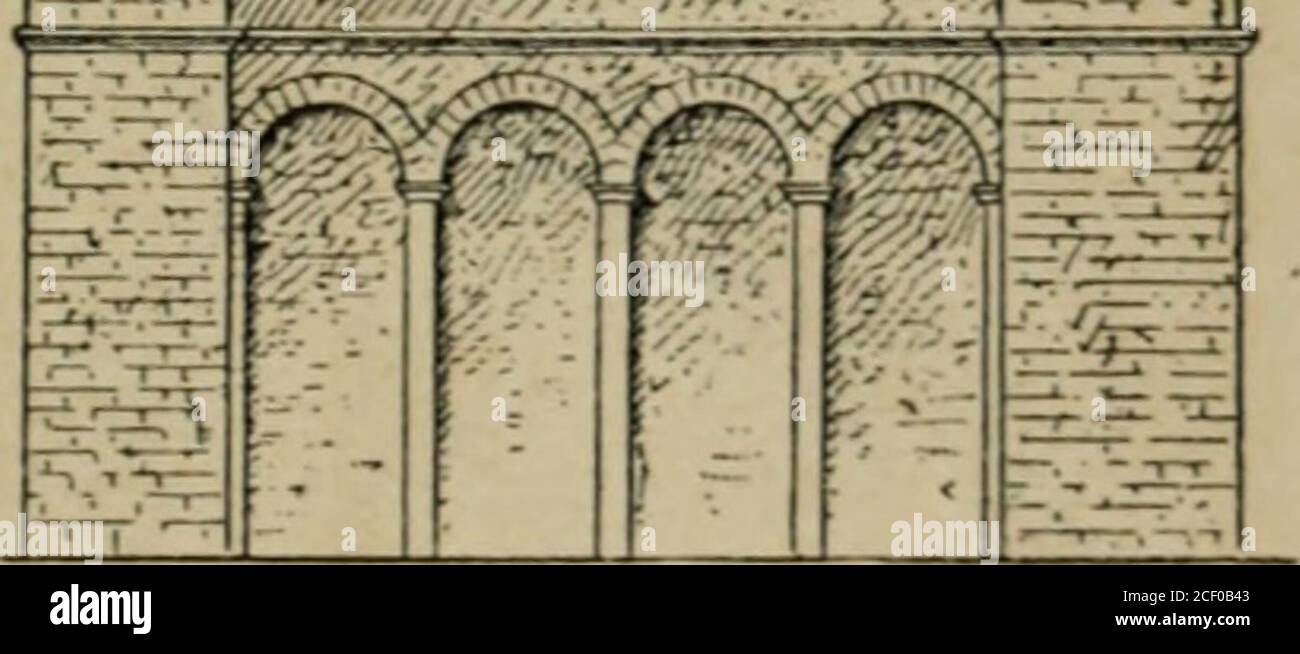 . L'architecture romane. De la naissance des arcs-doubleaux, de prévoir dans lappareil des sommiers laretombée des arcs dia-gonaux. CEST évidem-ment ce qui a dû segaser, et cest très pro-hablement vers la fin duxr siècle que les arcs-doubleaux ont été con-struits, époque à laquelle on voit appa-raître, timidément dureste, les arcs diago-naux ou croisées do- FIG. G6.glVeS. ÉGLISE DE SAINT-AVIT-SÉN I EUR Dailleurs, les voûtes (Coupe longitudinale.) de Saint-Avit quon Angenommen, avoir été refaites à la findu XIII» siècle ne sont pas appareillées comme elles lefurent dès la fin du xir siècle et su Stockfoto