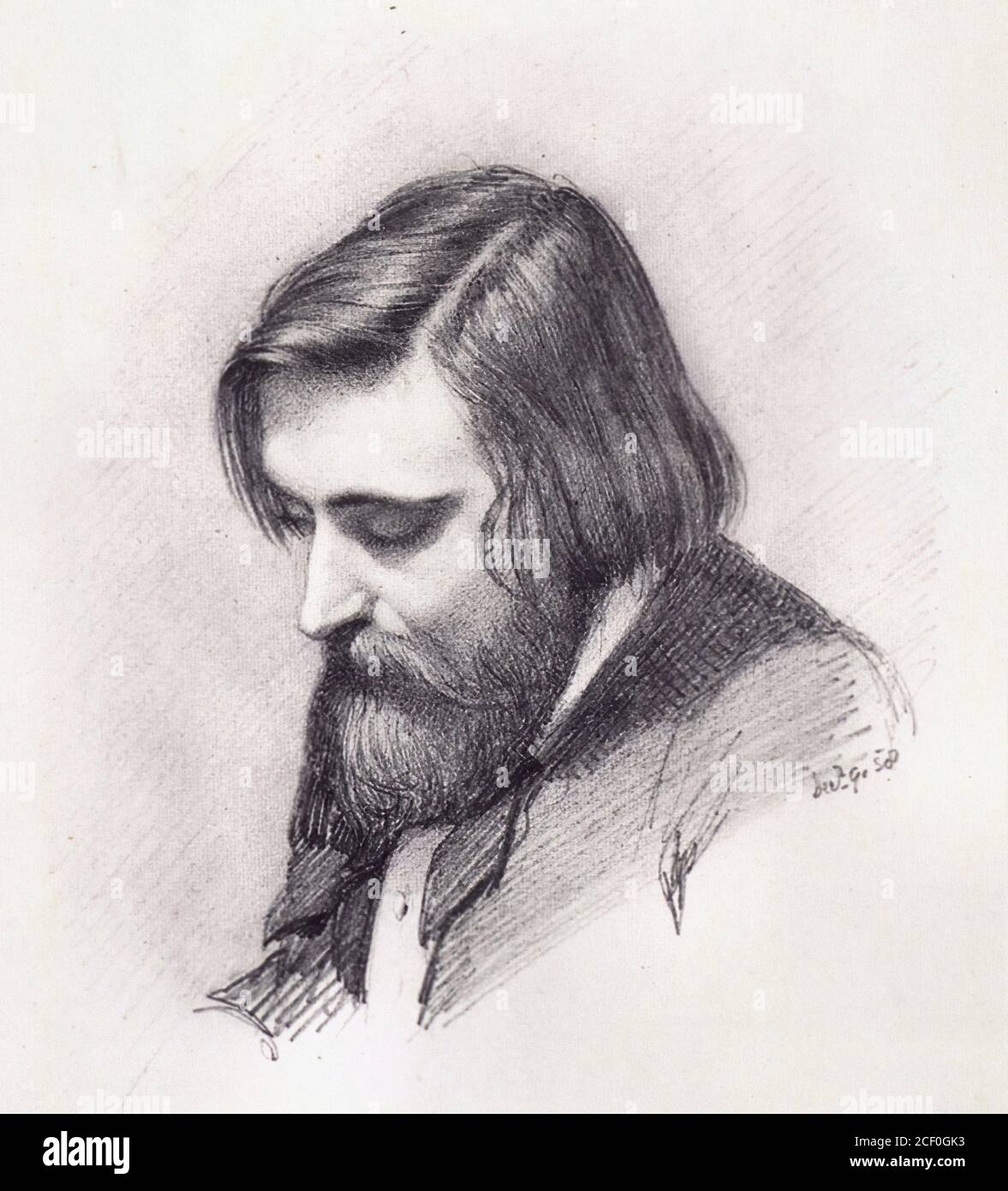 Brett John - Arthur Hughes - British School - 19 Jahrhundert Stockfoto