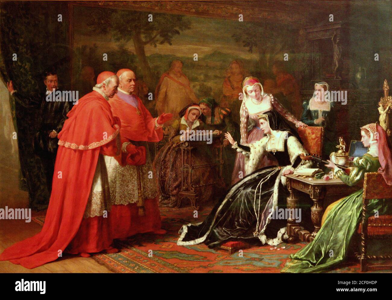 Bromley William - Katherine von Aragon und die Kardinäle - British School - 19. Jahrhundert Stockfoto