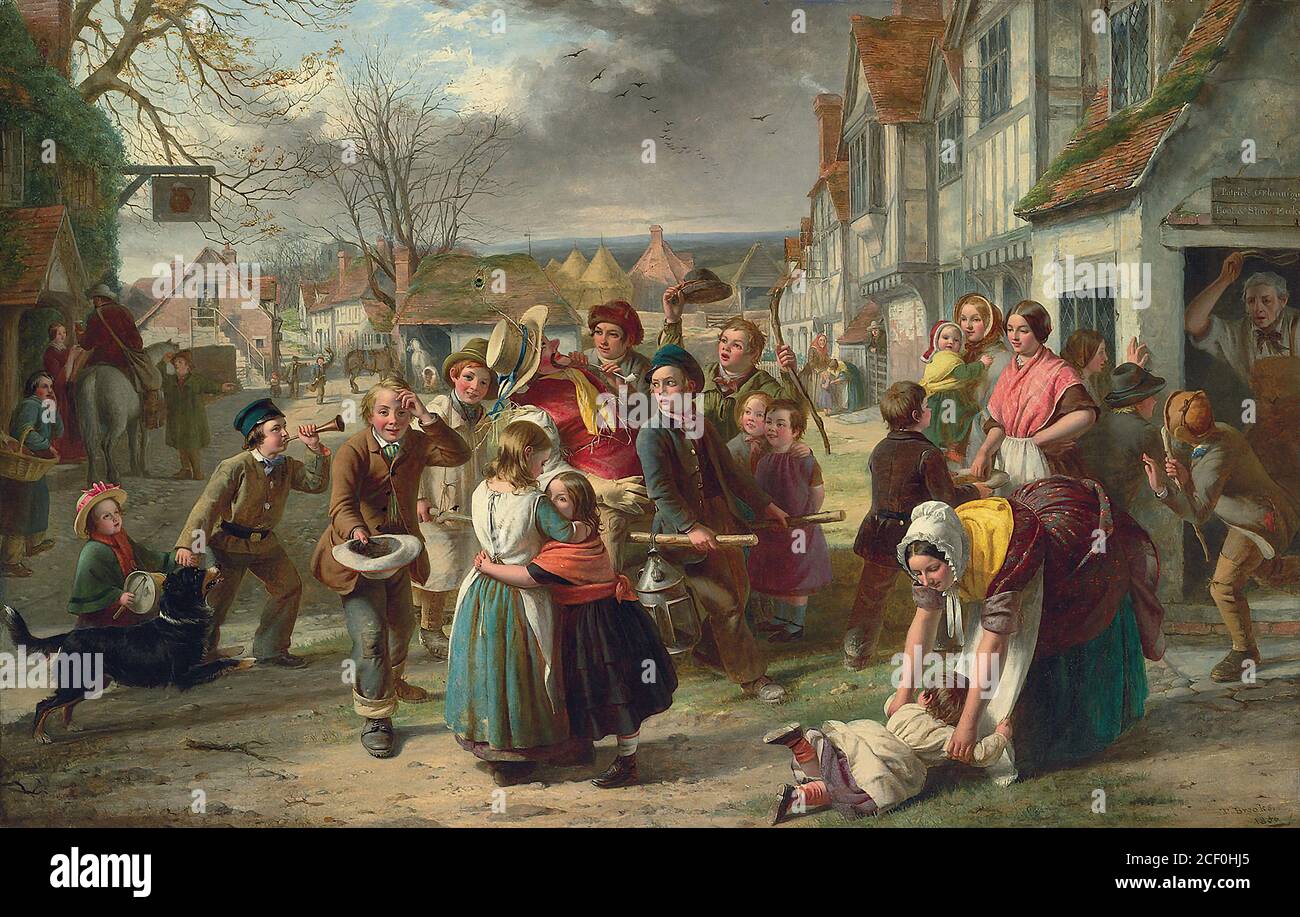 Brooks Thomas - Guy Fawkes Day (Bitte erinnern...) - British School - 19. Jahrhundert Stockfoto