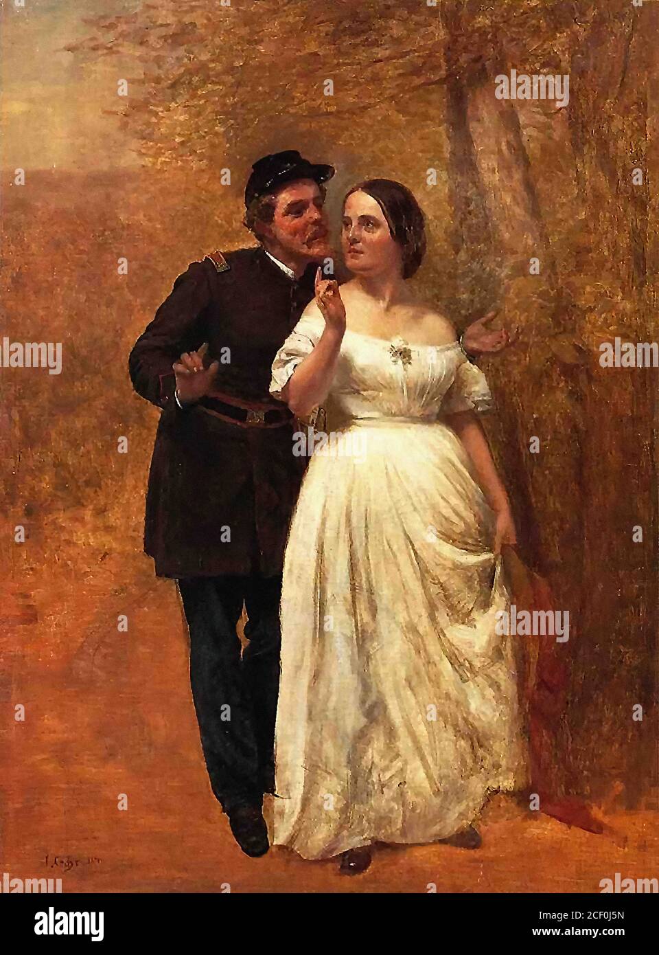 Brown John George - courting - British School - 19th Jahrhundert Stockfoto