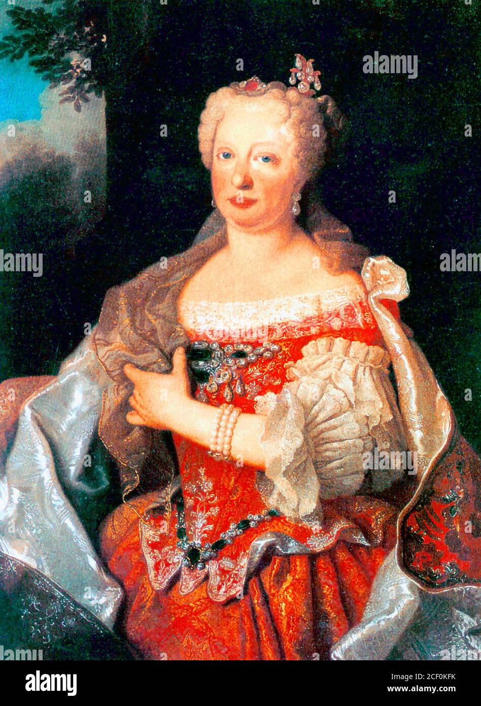 Porträt von Maria Anna von Österreich (1683-1754) - Jean Ranc, um 1729 Stockfoto