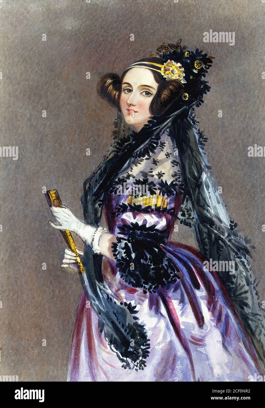 chalon, alfred edward - Porträt von Ada König, Gräfin von Lovelace (Ada Lovelace, Tochter von Lord Byron) - 16238396440 1129fed2aa o Stockfoto