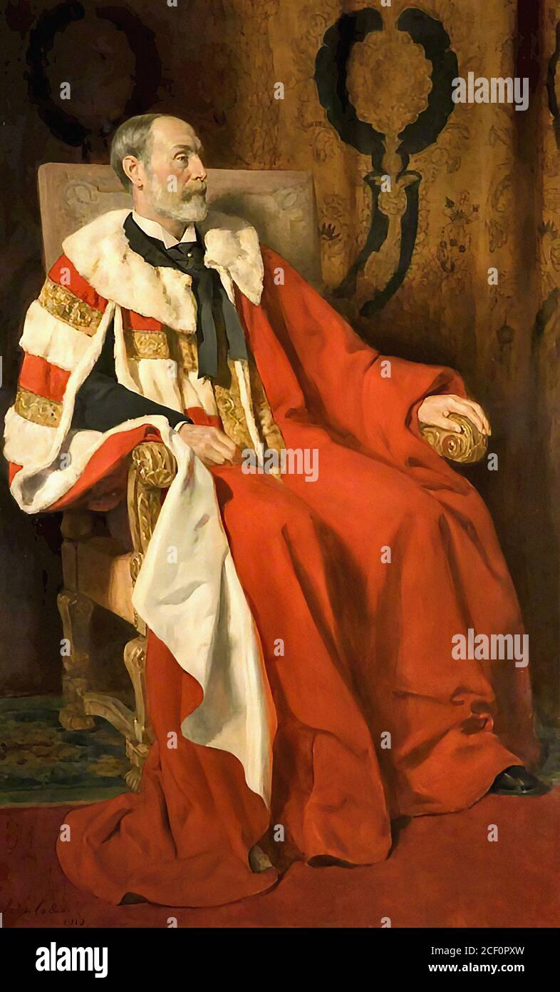 Collier John - Porträt von Edward George Percy Littleton - British School - 19. Jahrhundert Stockfoto