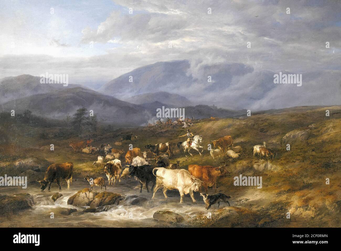 Cooper Thomas Sidney - ein abgefangene RAID Ettrick Shepherd - British School - 19. Jahrhundert Stockfoto