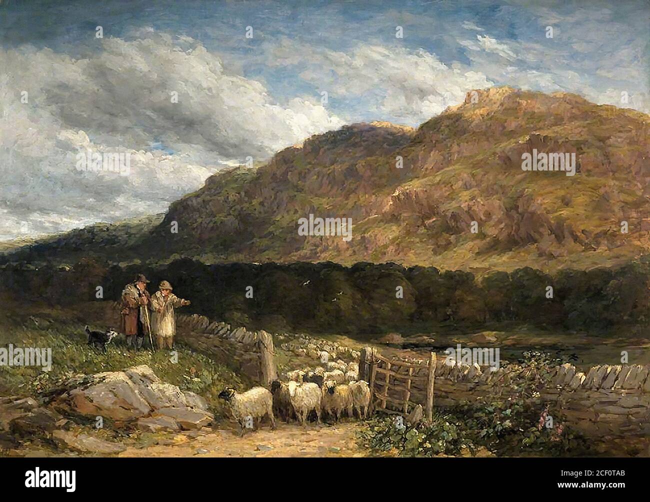 Cox i David - Zählen der Herde - British School - 19. Jahrhundert Stockfoto