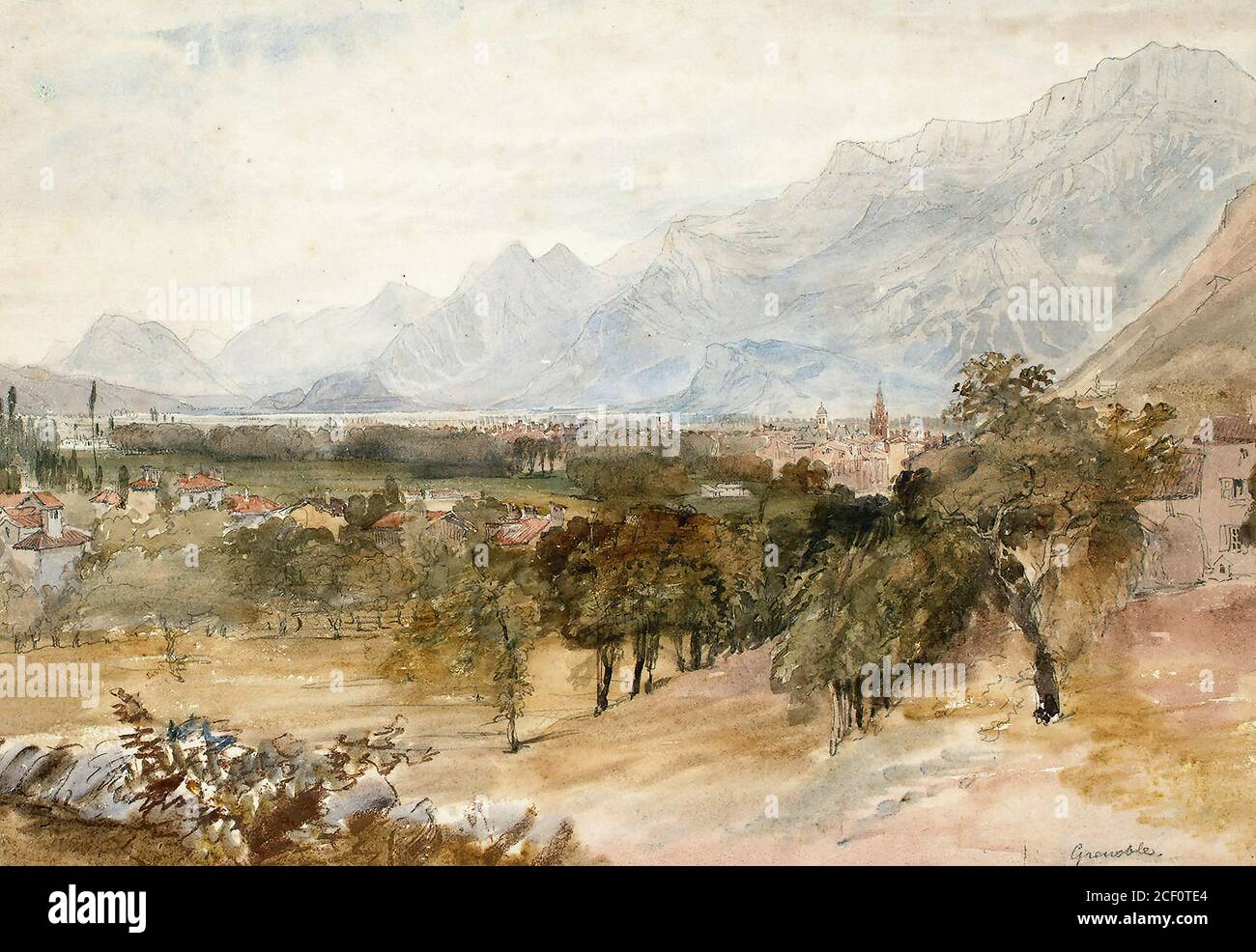Cox II David - Grenoble - British School - 19 Jahrhundert Stockfoto