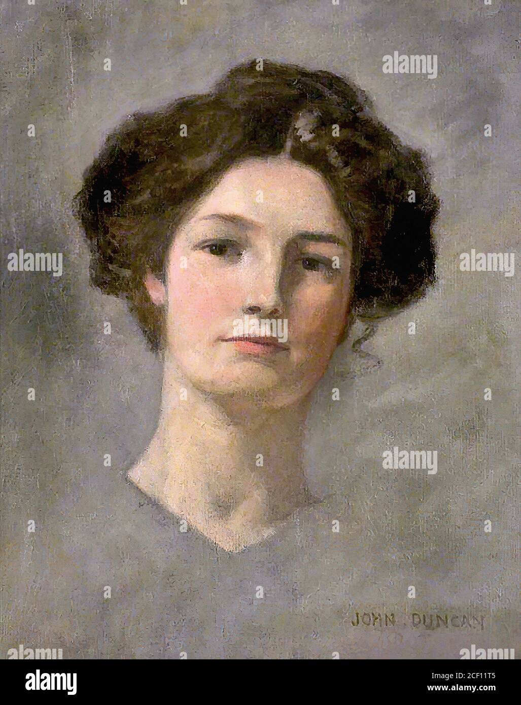 Duncan John - Portrait of a Lady - British School - 19. Jahrhundert Stockfoto