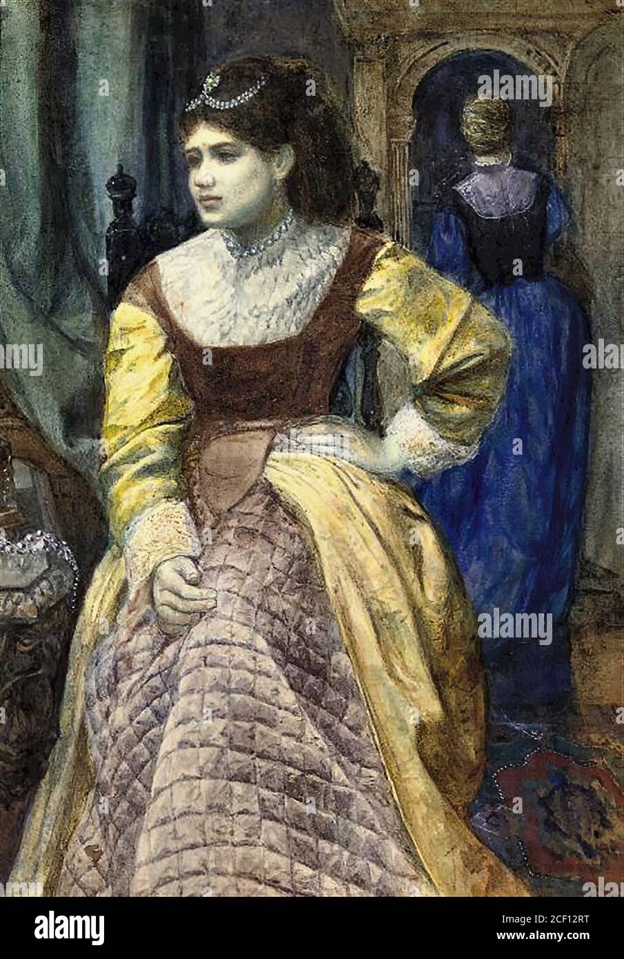 Ellis Tristram James - eine venezianische Dame auf ihrer Toilette - British School - 19. Jahrhundert Stockfoto