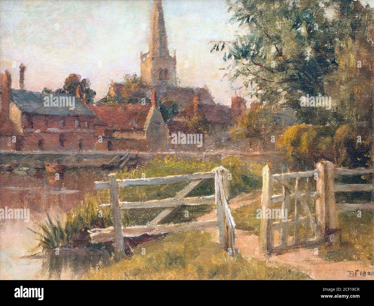 Fletcher William Teulon Blandford - Abingdon vom Towpath - British School - 19. Jahrhundert Stockfoto