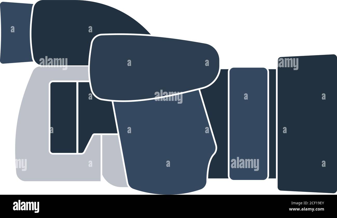 Symbol Der Premium-Fotokamera. Flaches Farbdesign. Vektorgrafik. Stock Vektor