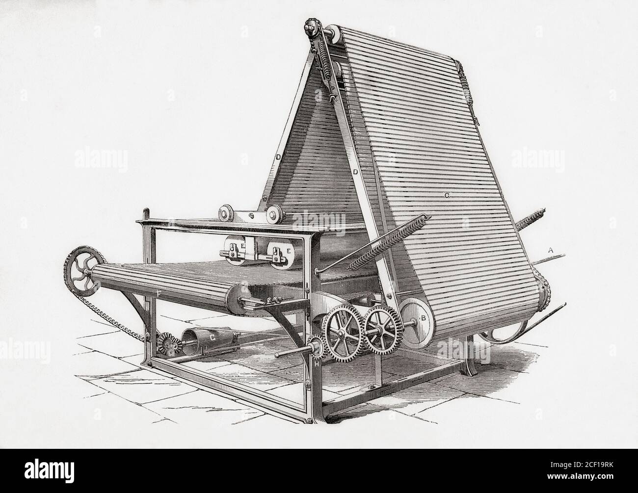 Ferrabee und Co's Wolllap Maschine. Aus der National Encyclopedia: A Dictionary of Universal Knowledge, erschienen um 1890 Stockfoto