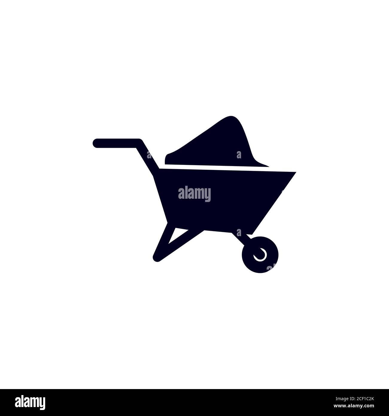 Schubkarre Vektor Design Vorlage Illustration Stock Vektor