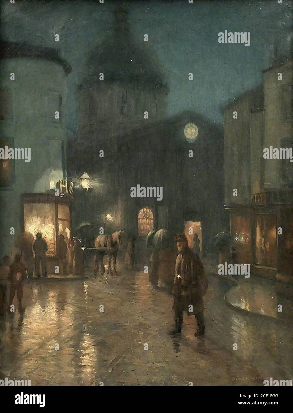 Garstin Norman - ein stetiger Nieselregen - British School - 19. Jahrhundert Stockfoto