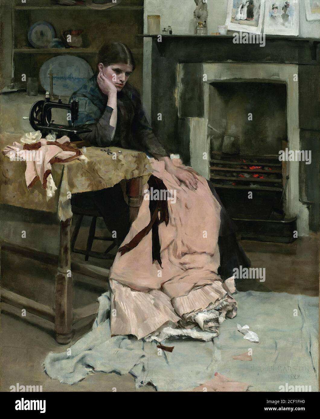 Garstin Norman - Faraway Thoughts - British School - 19th Jahrhundert Stockfoto