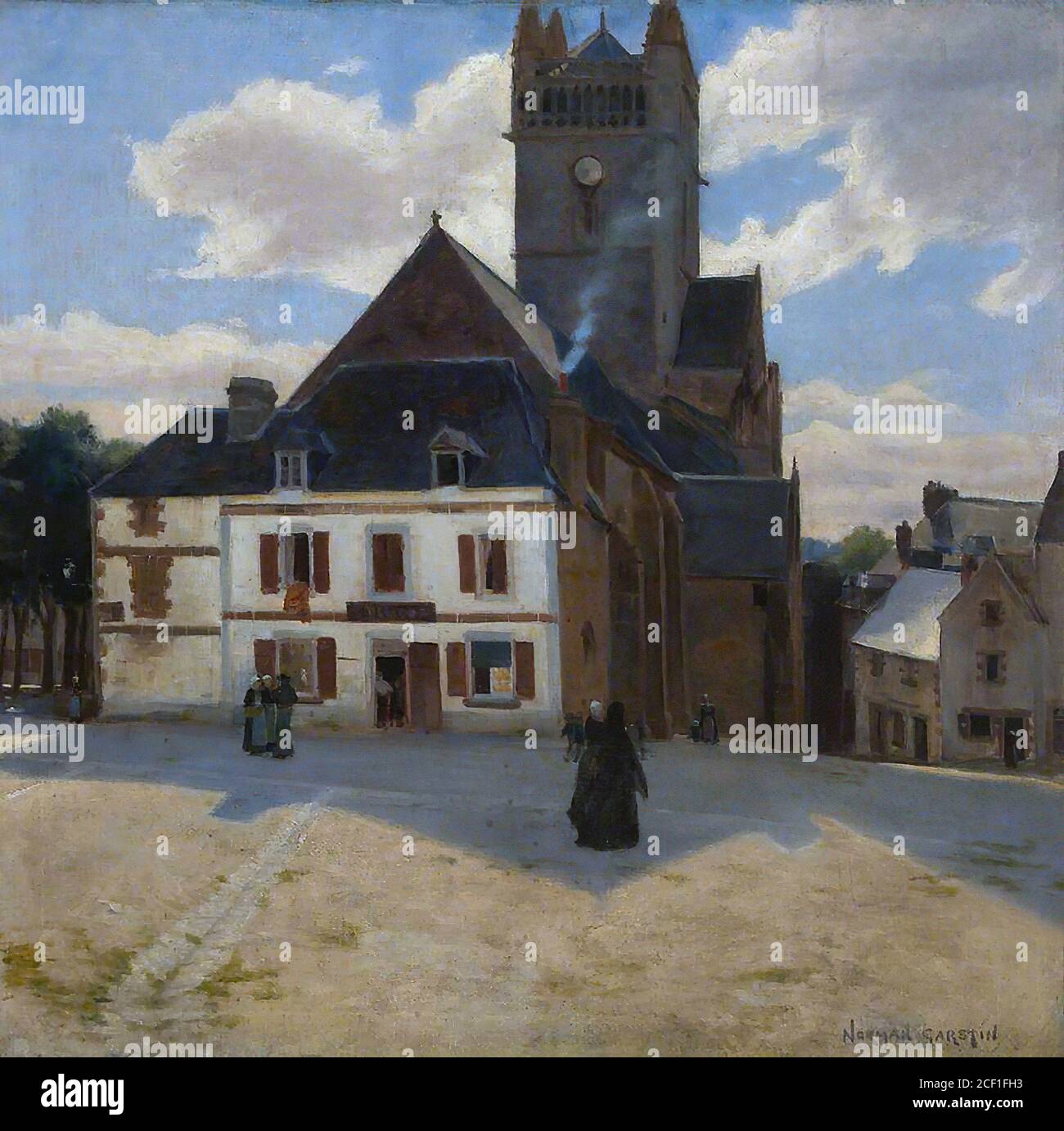 Garstin Norman - Bretonisches Dorf - Britische Schule - 19 Jahrhundert Stockfoto