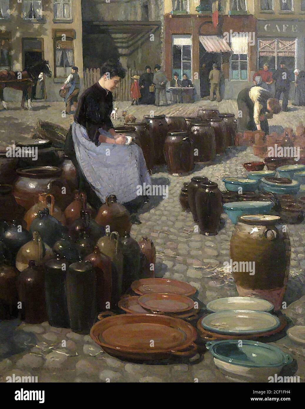 Garstin Norman - unter den Töpfen - British School - 19. Jahrhundert Stockfoto