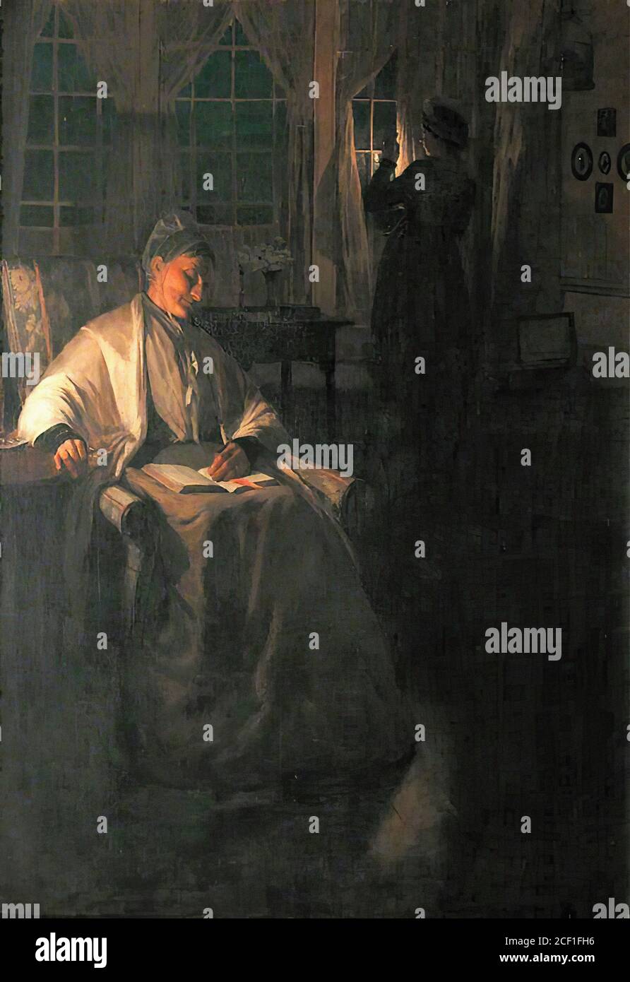 Garstin Norman - her Signal - British School - 19th Jahrhundert Stockfoto