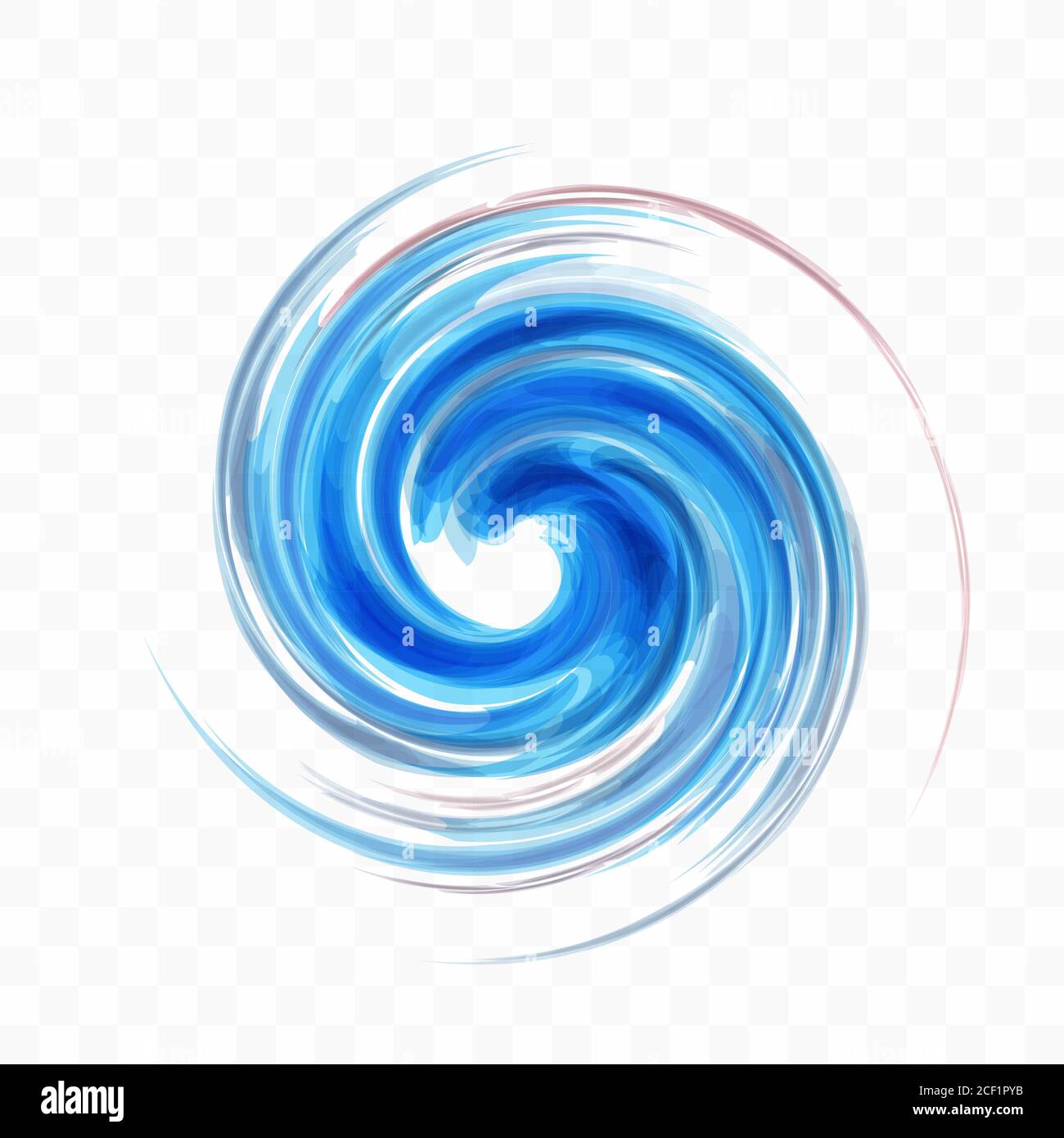 Abstraktes Design-Element mit Wirbel. Spirale, Rotation und Wirbelbewegung. Vektorgrafik mit dynamischem Effekt. Stock Vektor