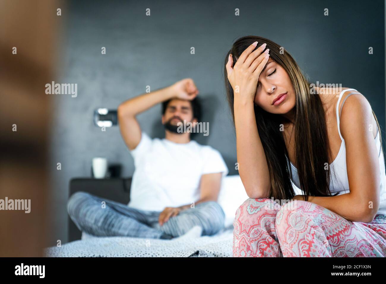 Frustrierte paar streiten und Ehe Probleme Stockfoto