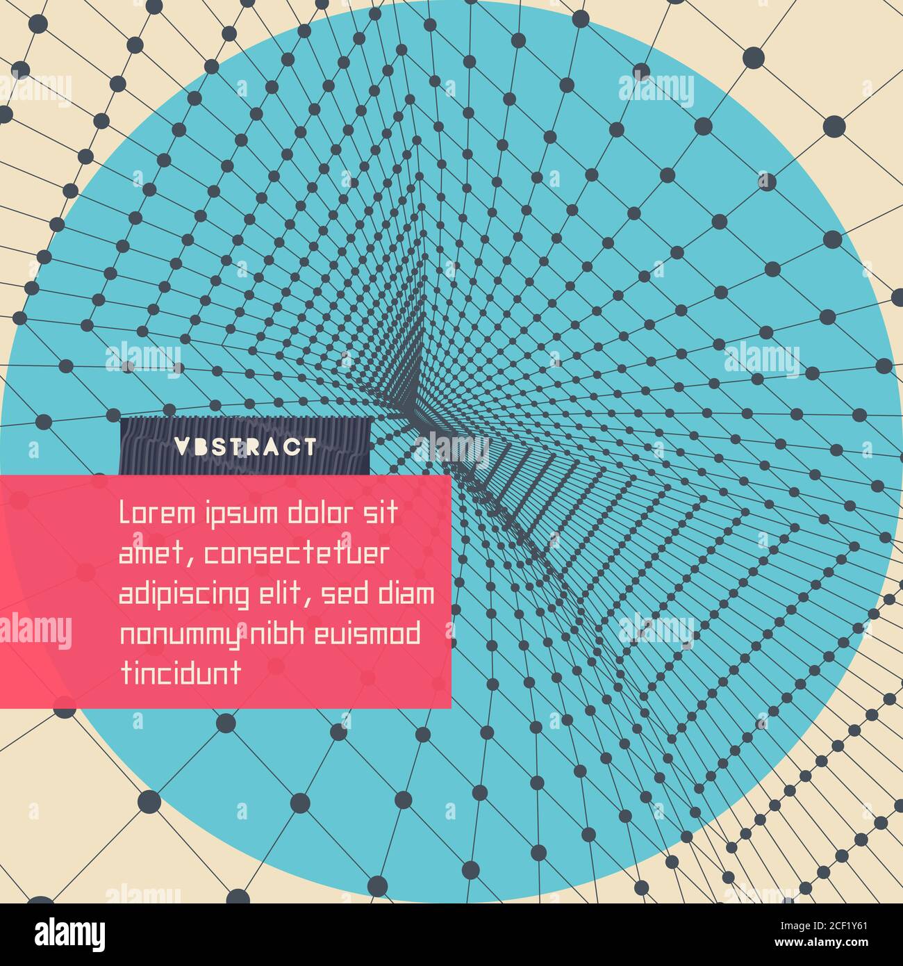 Abstract tunnel Grid. 3D-Vektor Illustration. Können als digitale Dynamische Hintergrundbilder, Technologie Hintergrund verwendet werden. Stock Vektor