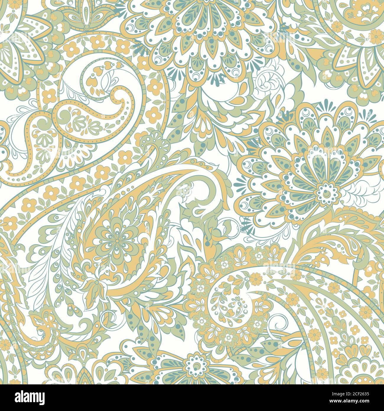 Paisley-Muster, große Vektor-Design für jeden Zweck. Nahtloser Hintergrund Stock Vektor