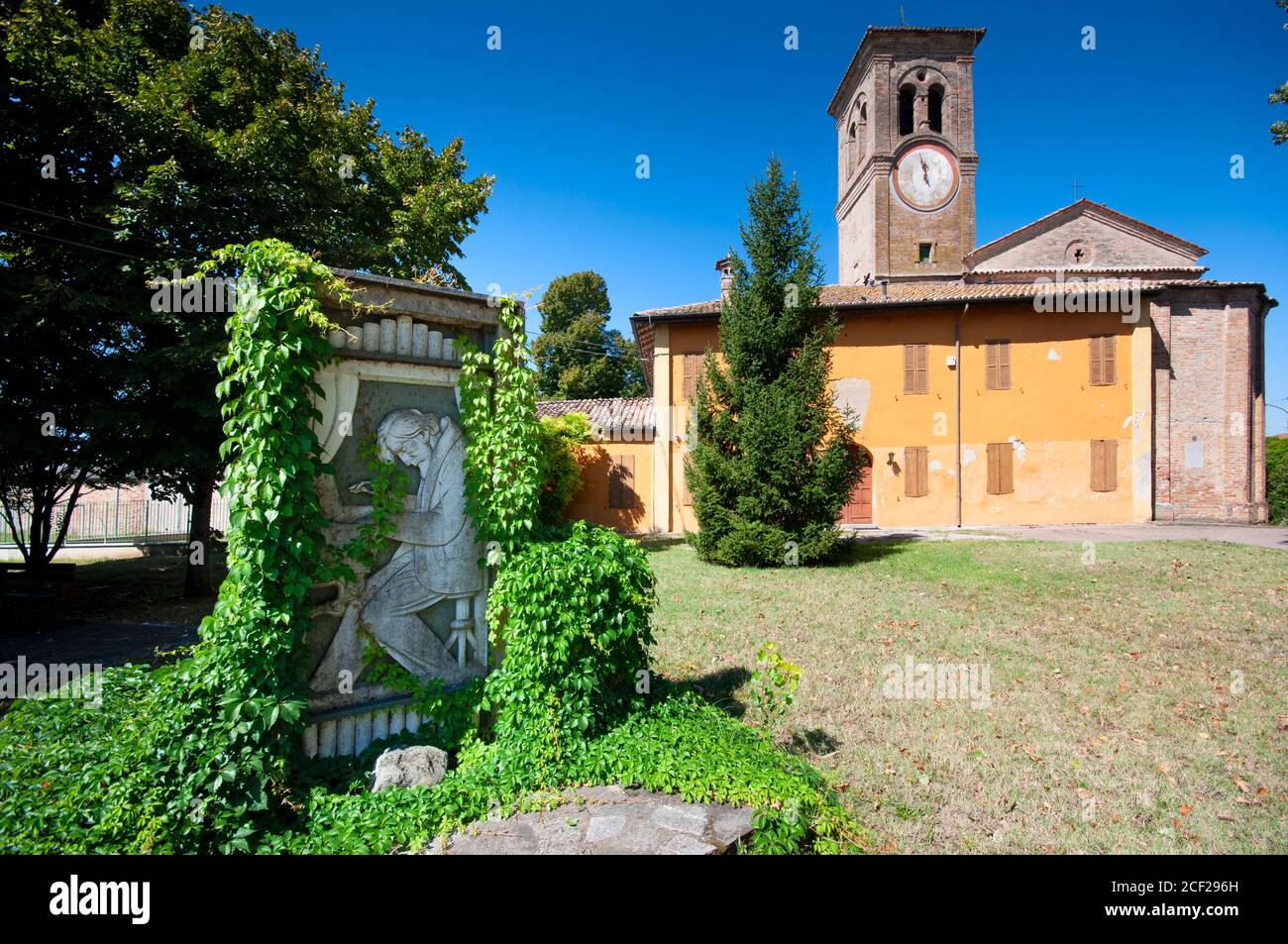 Italien, Emilia Romagna, Roncole Verdi, Giuseppe Verdi Monument von Mario Pelizzoni Stockfoto