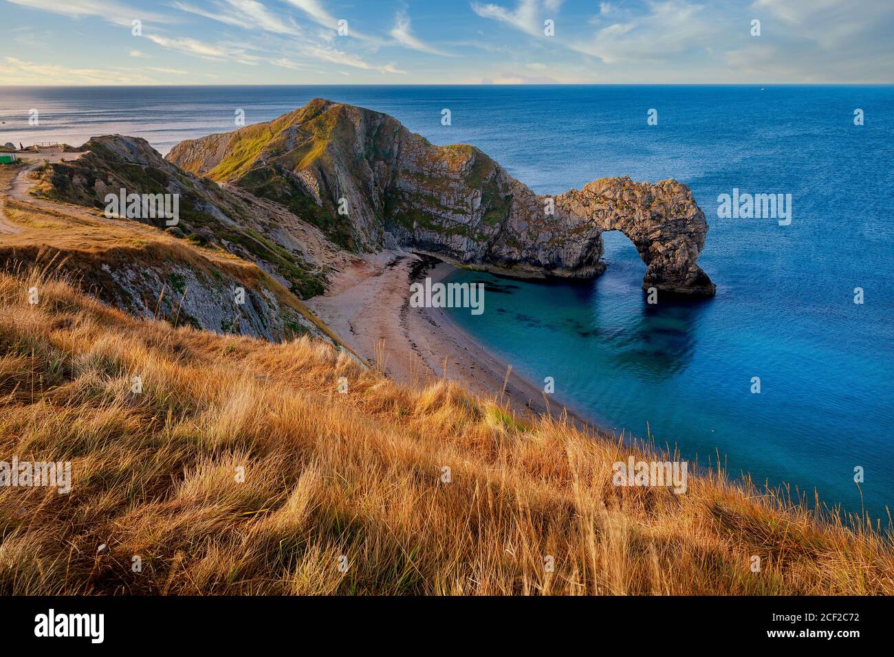 Durdle Door Beach an der Jurassic Coast Dorset in England. Stockfoto Durdle Door Beach an der Jurassic Coast Dorset in England. Stockfoto