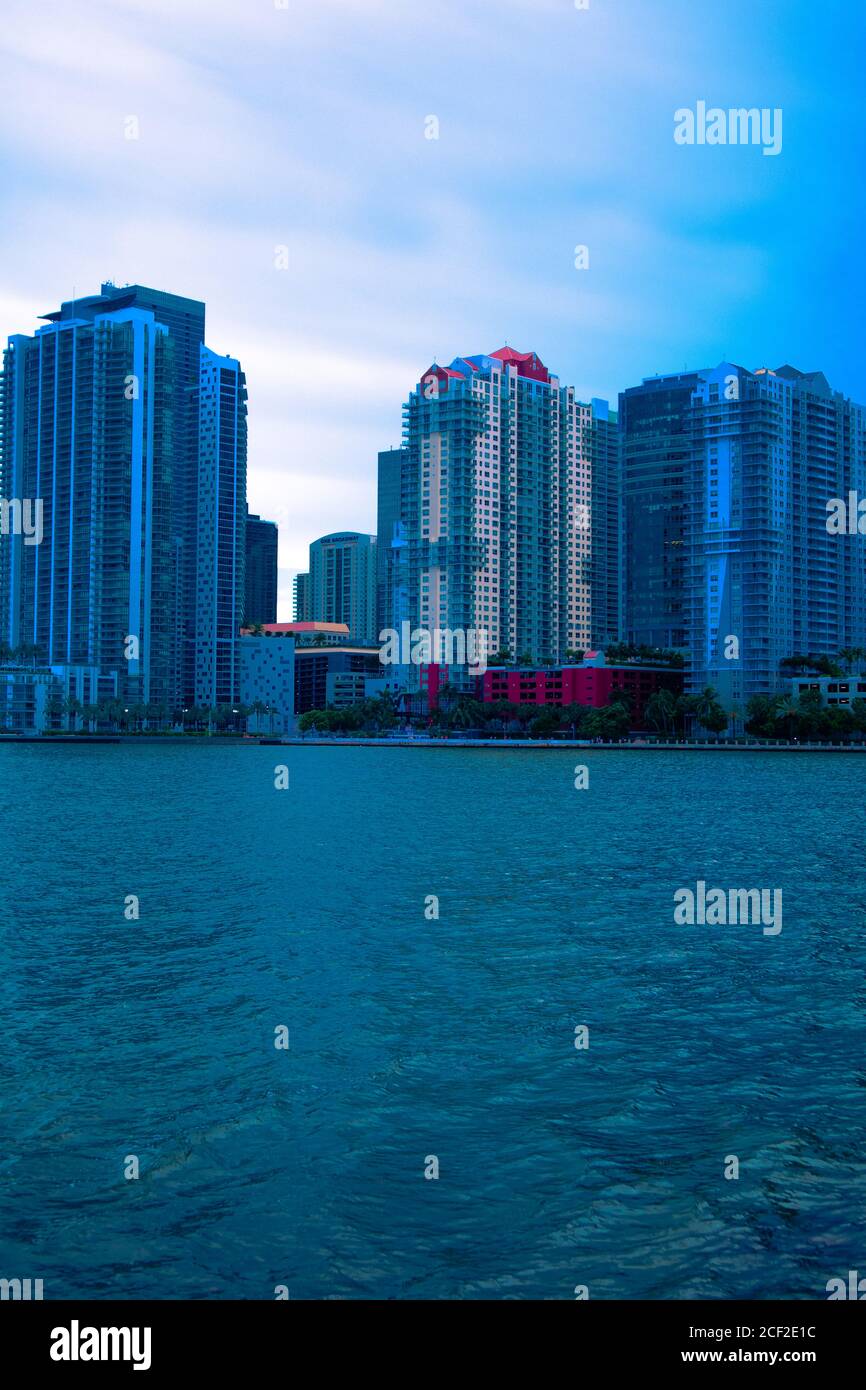 Tagsüber in Brickell das Finanzzentrum in Miami, Florida, Brickell das Finanzzentrum, Miami Nachbarschaft, Stadt in Miami, Florida, Buildi Stockfoto