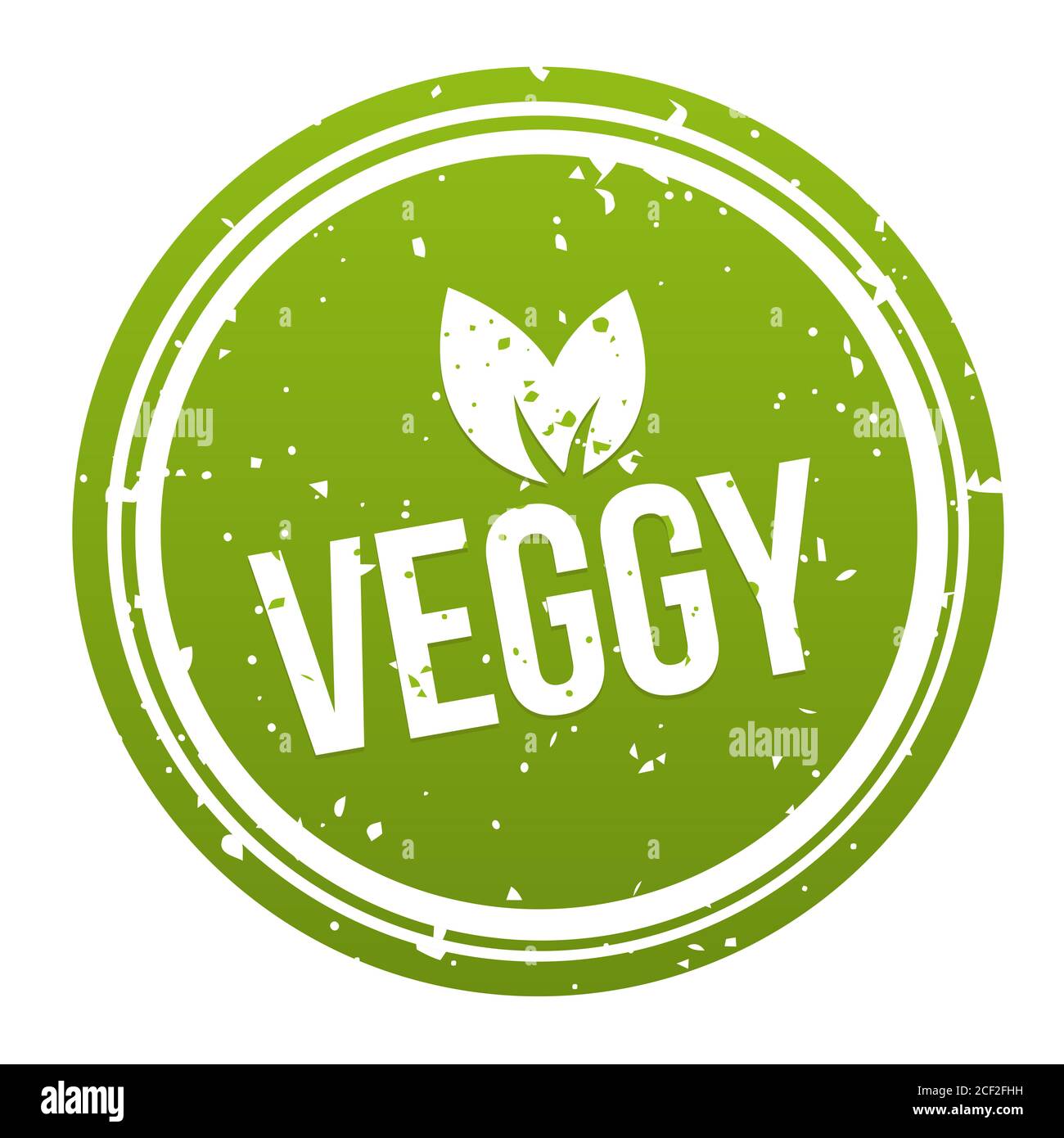 Green Veggy Badge - Vegan-Taste. Eps10-Vektor. Stockfoto