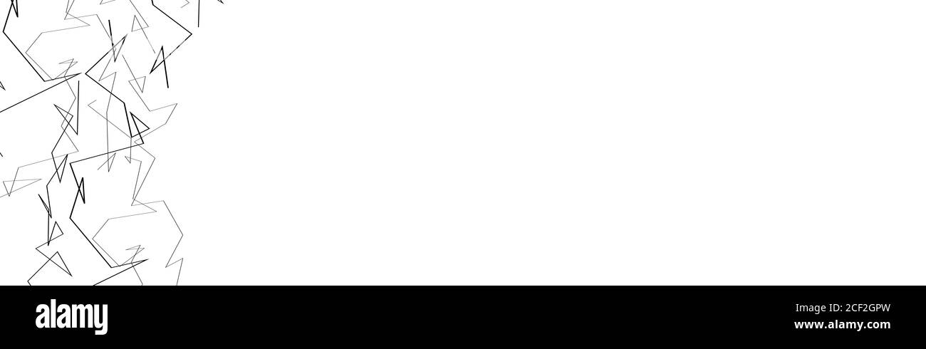 Abstrakt schwarze gebrochene Linien Hintergrund Stockfoto