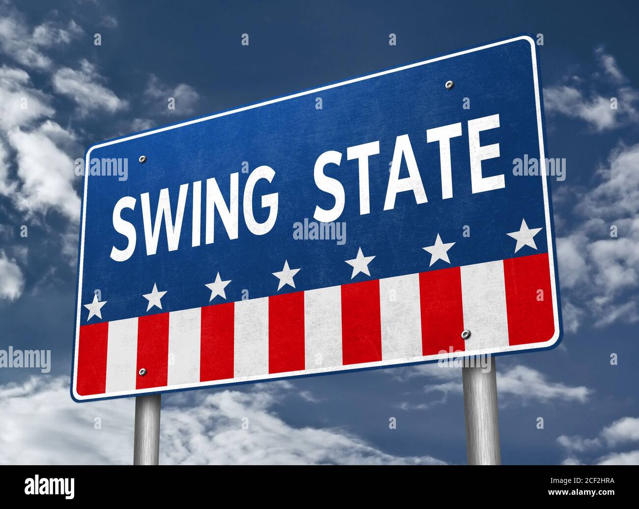 Swing State - Präsidentenrennen in Amerika Stockfoto