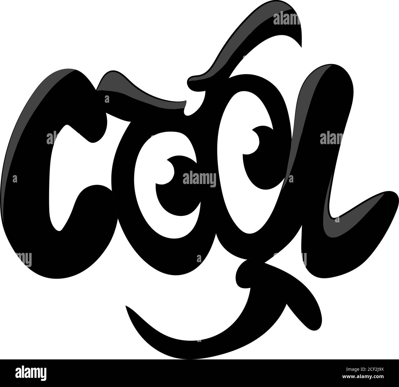 Cartoon Cool Text Effekt Vektor Illustration Stock Vektor