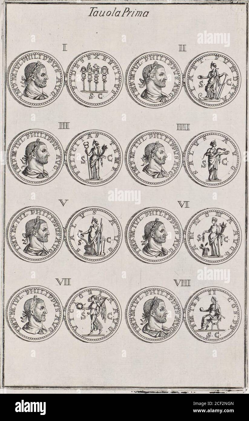 . I cesari in oro : raccolti nel Farnese museo, e pubblicati colle loro congrue interprettazioni. V. Stockfoto