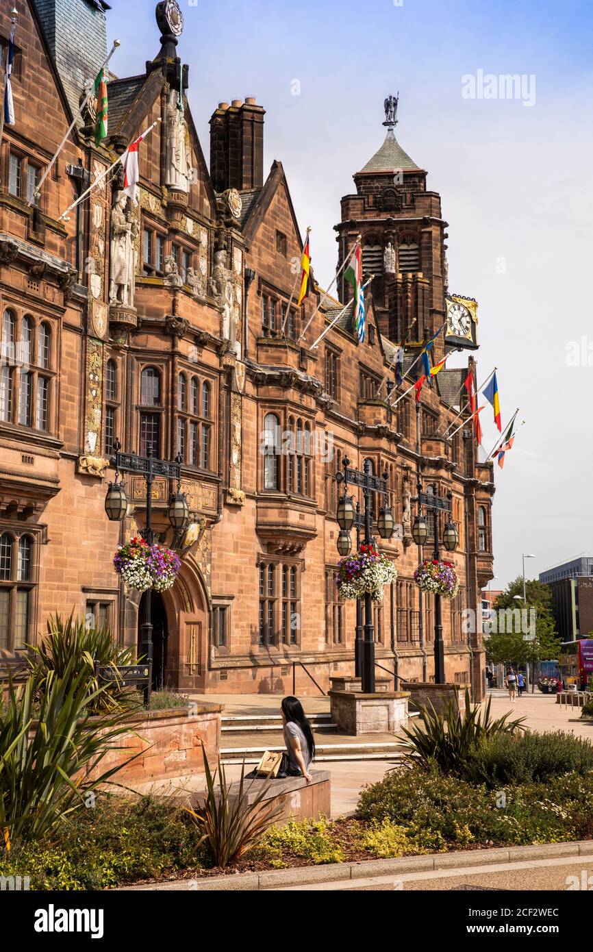 Großbritannien, England, Coventry, Council House, Bürgergebäude im Tudor-Stil Anfang 20 Stockfoto