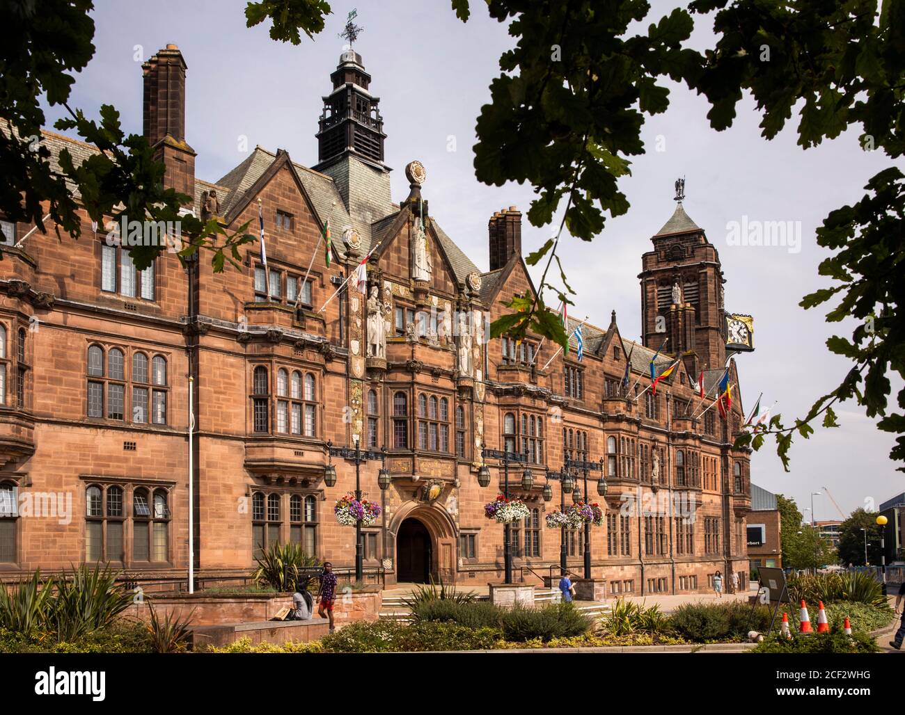 Großbritannien, England, Coventry, Council House, Bürgergebäude im Tudor-Stil Anfang 20 Stockfoto