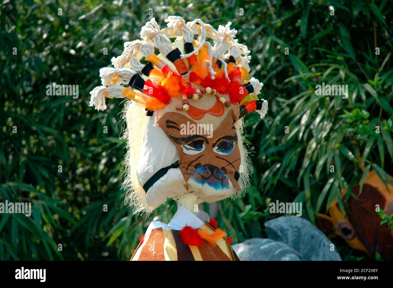 Eine Ausstellung beim Scarecrow Festival, das jährlich im Dorf Wray in der Nähe von Lancaster, Großbritannien, stattfindet. Stockfoto