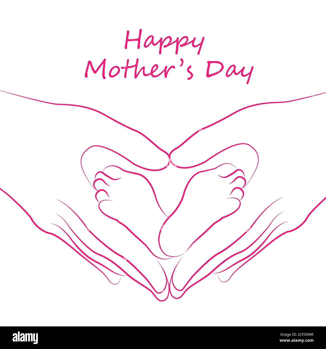 Happy Mothers Day Illustration Konzept Stockfoto