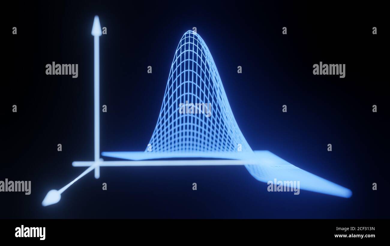 Mathematische Formel Gleichungsachsenvisualisierung, modernes abstraktes Raster, Drahtmodell-Struktur, Hintergrund, digitale Technologie Science Concept 3D Rendering Stockfoto