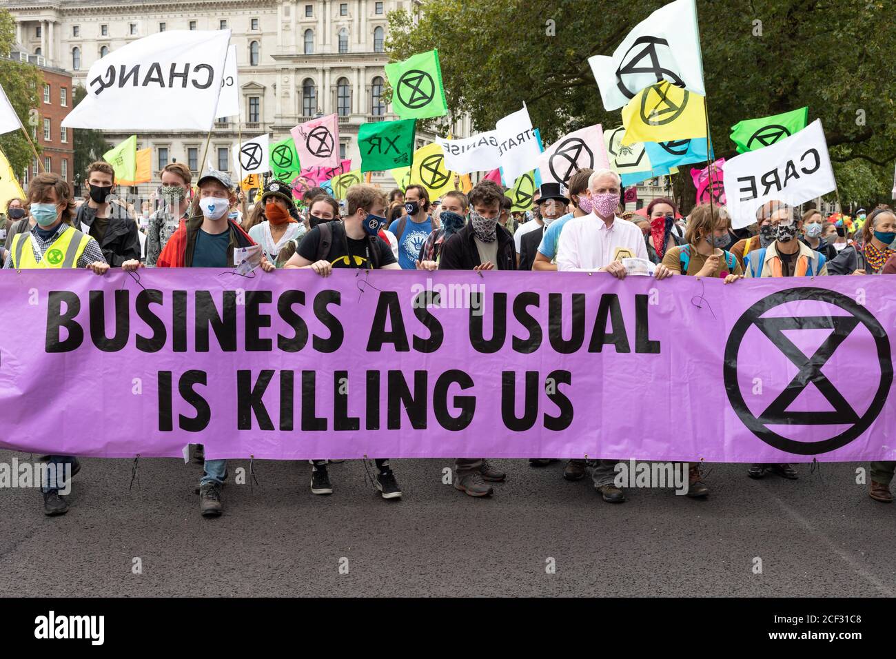 London - 3. September 2020 - Extinction Rebellion Demonstration - Fotograf : Brian Duffy Stockfoto