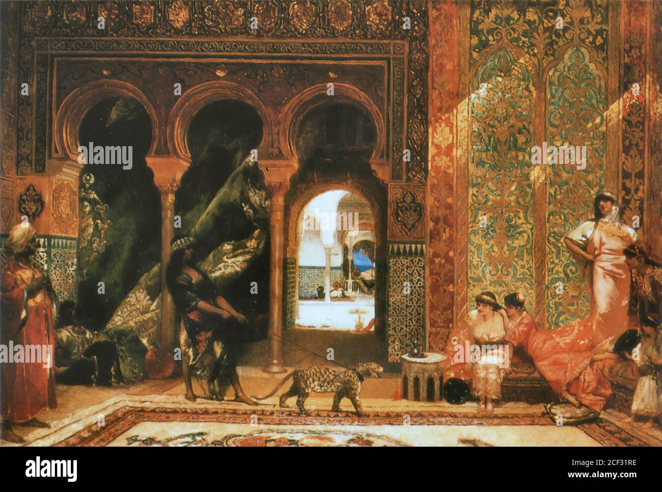 Constant Benjamin - der Tierpet Leopard - Französische Schule - 19. Jahrhundert Stockfoto