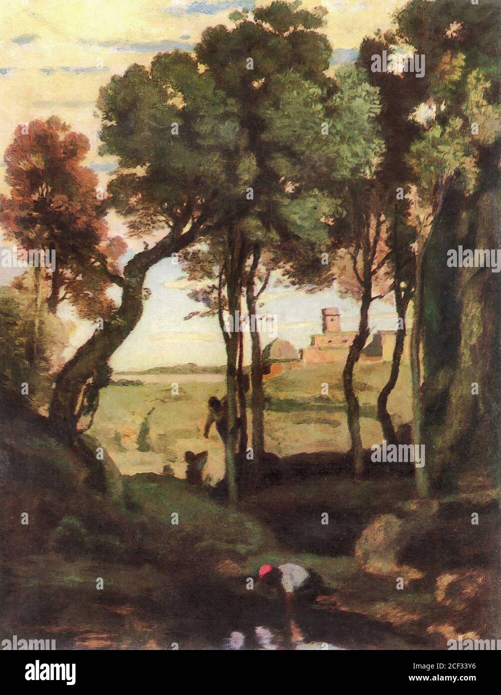 Corot Jean Baptiste Camille - Castelgandolfo 1 - Französische Schule - 19. Jahrhundert Stockfoto
