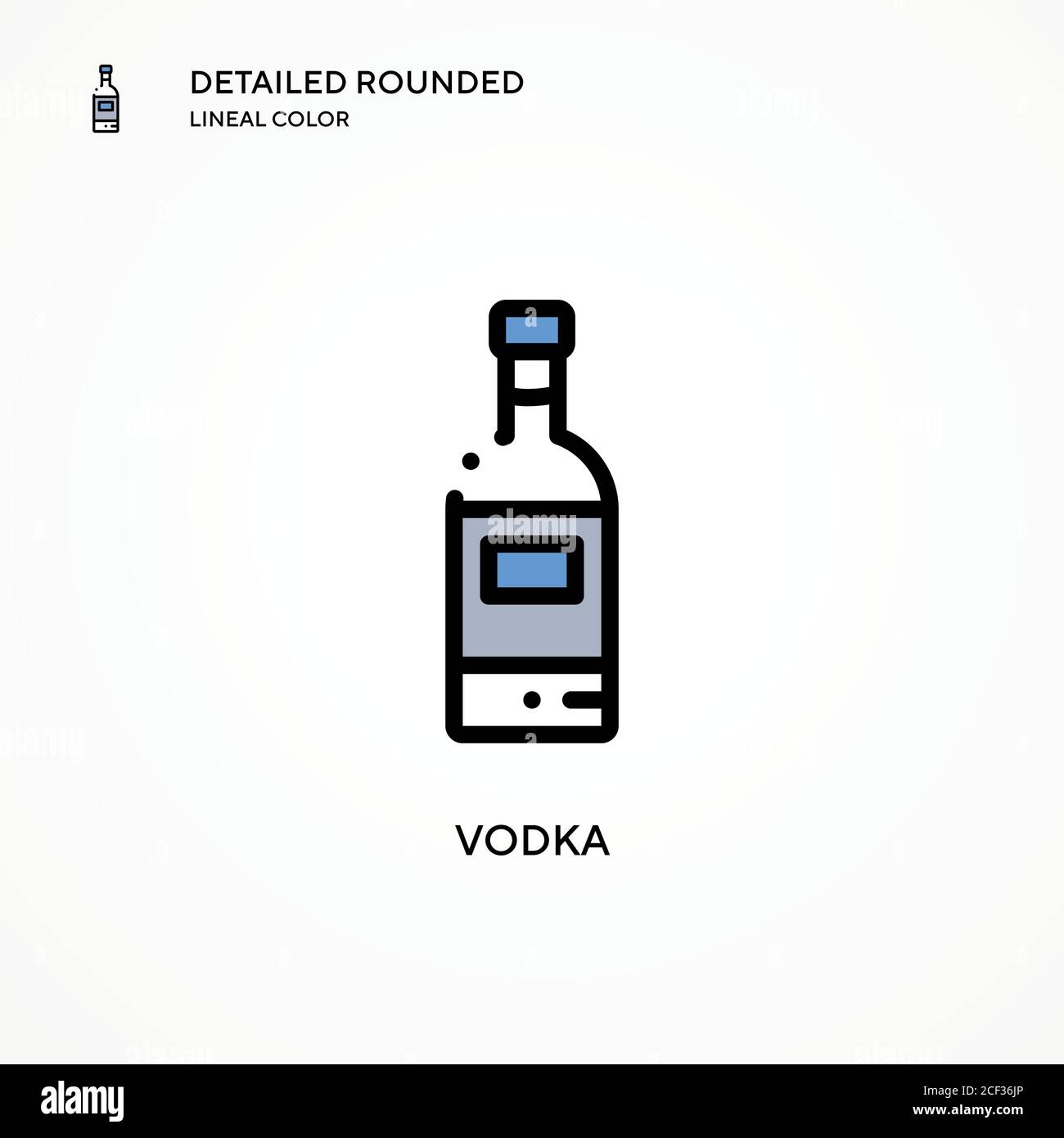 Vodka-Vektorsymbol. Moderne Vektorgrafik Konzepte. Einfach zu bearbeiten und anzupassen. Stock Vektor