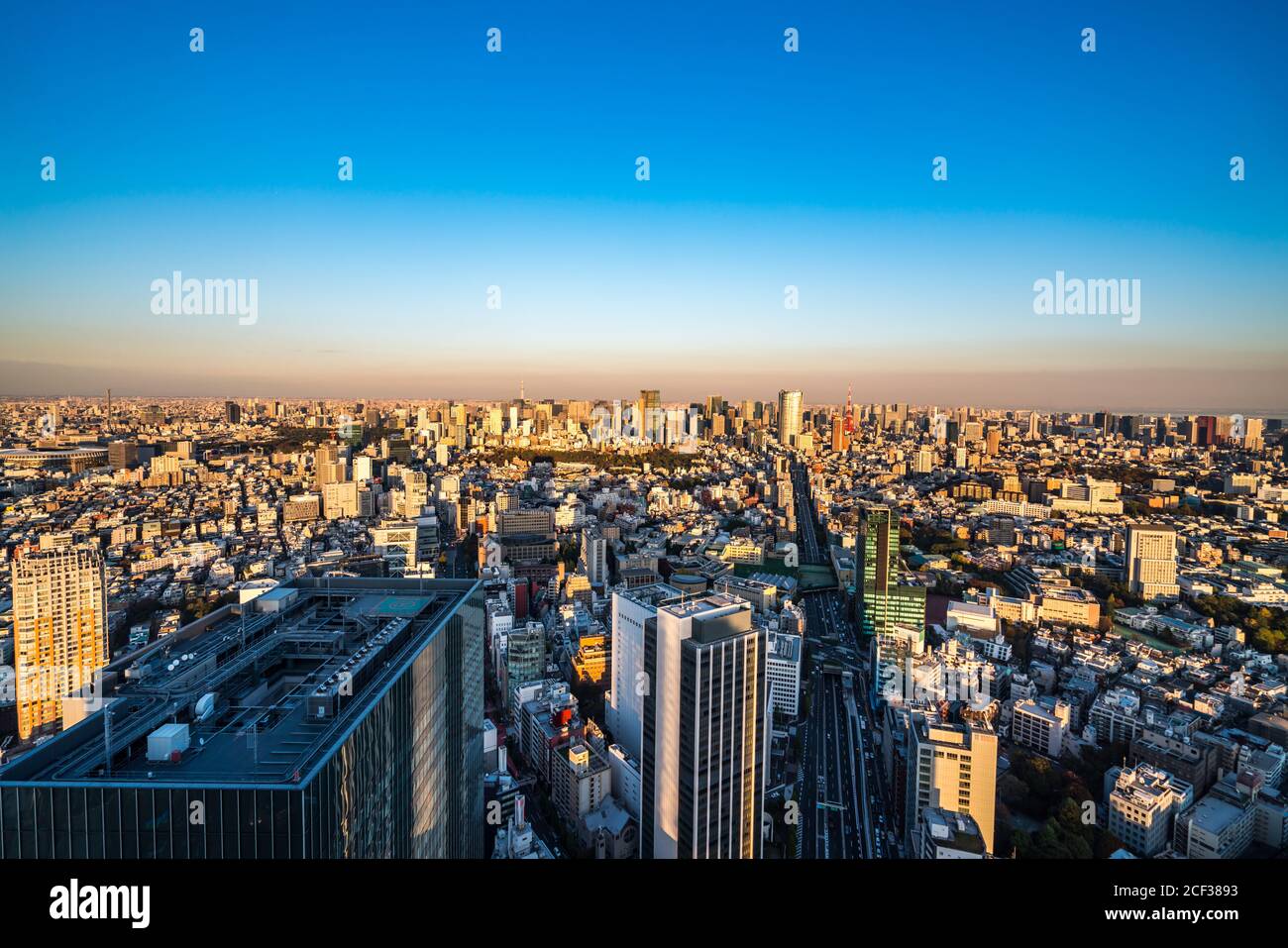 Asia Business Konzept für Immobilien und Firmenbau - Panorama moderne Stadt Skyline Vogelperspektive in Shibuya Sky, Tokio, Japan Stockfoto