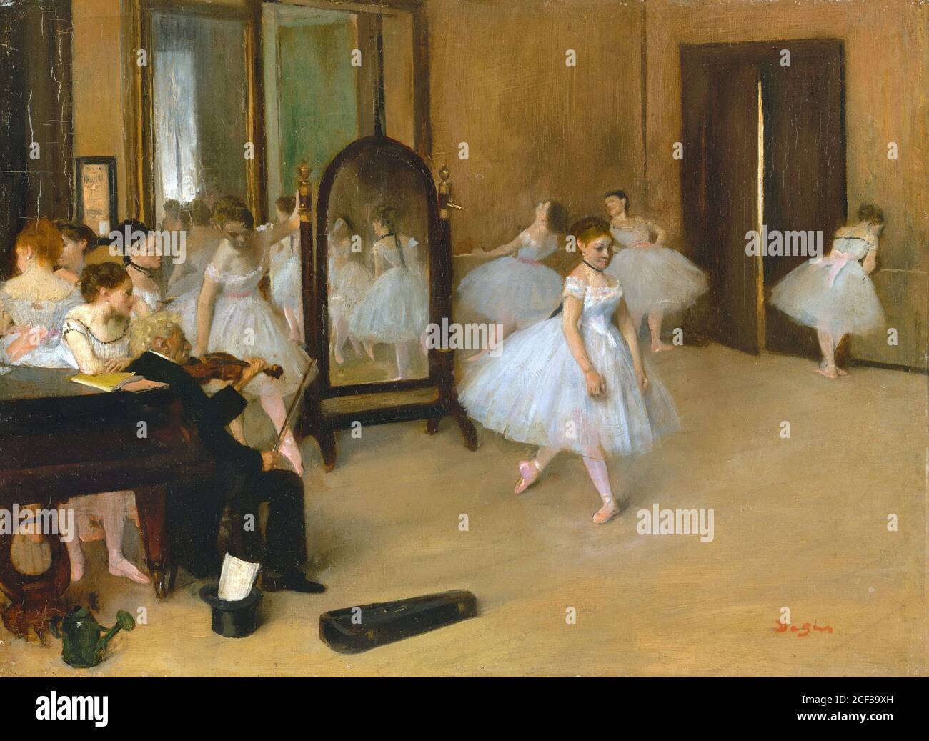 Degas Edgar - die Tanzklasse C.1870 - Französische Schule - 19. Jahrhundert Stockfoto
