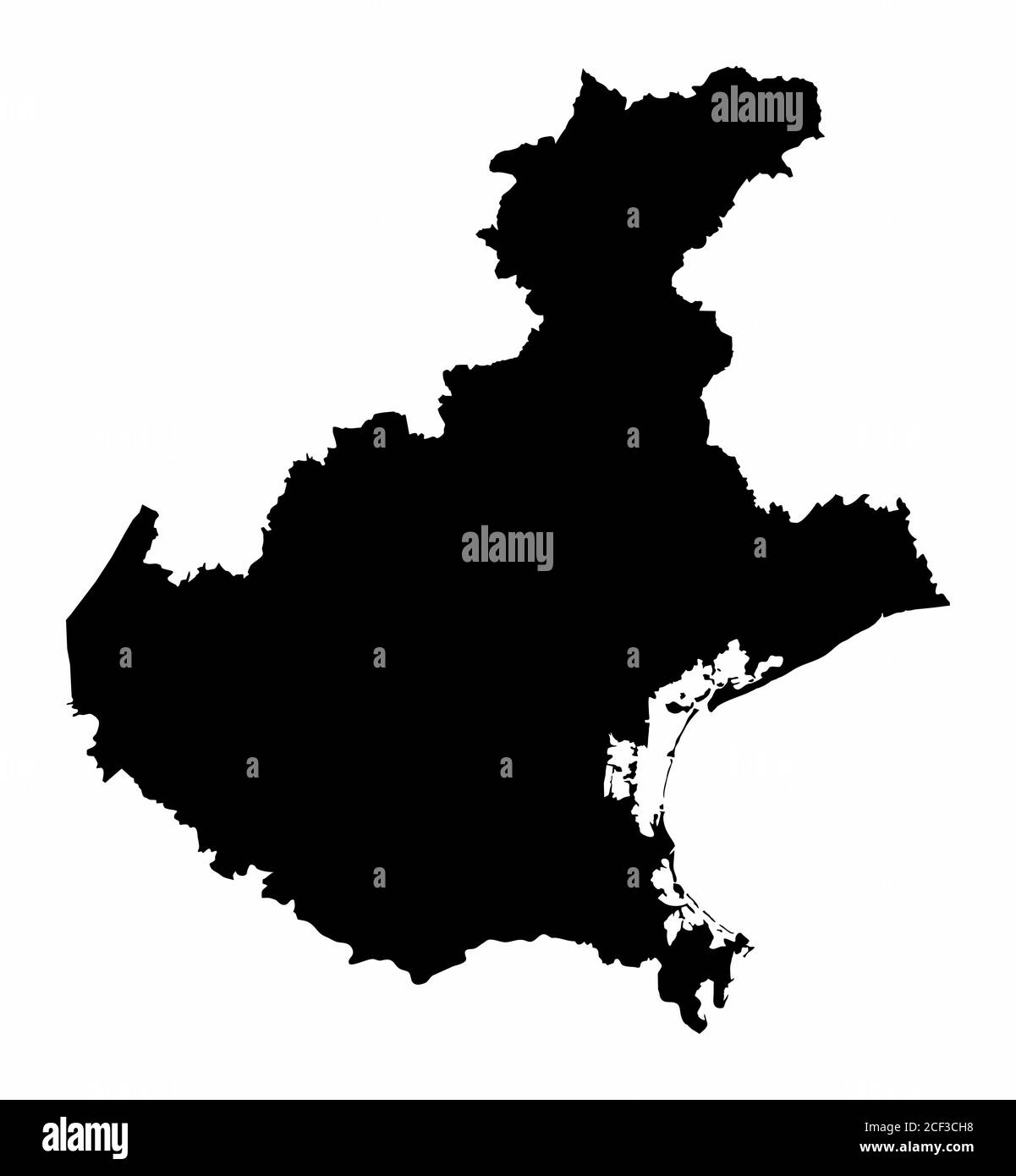 Karte der Region Venetien Stock Vektor