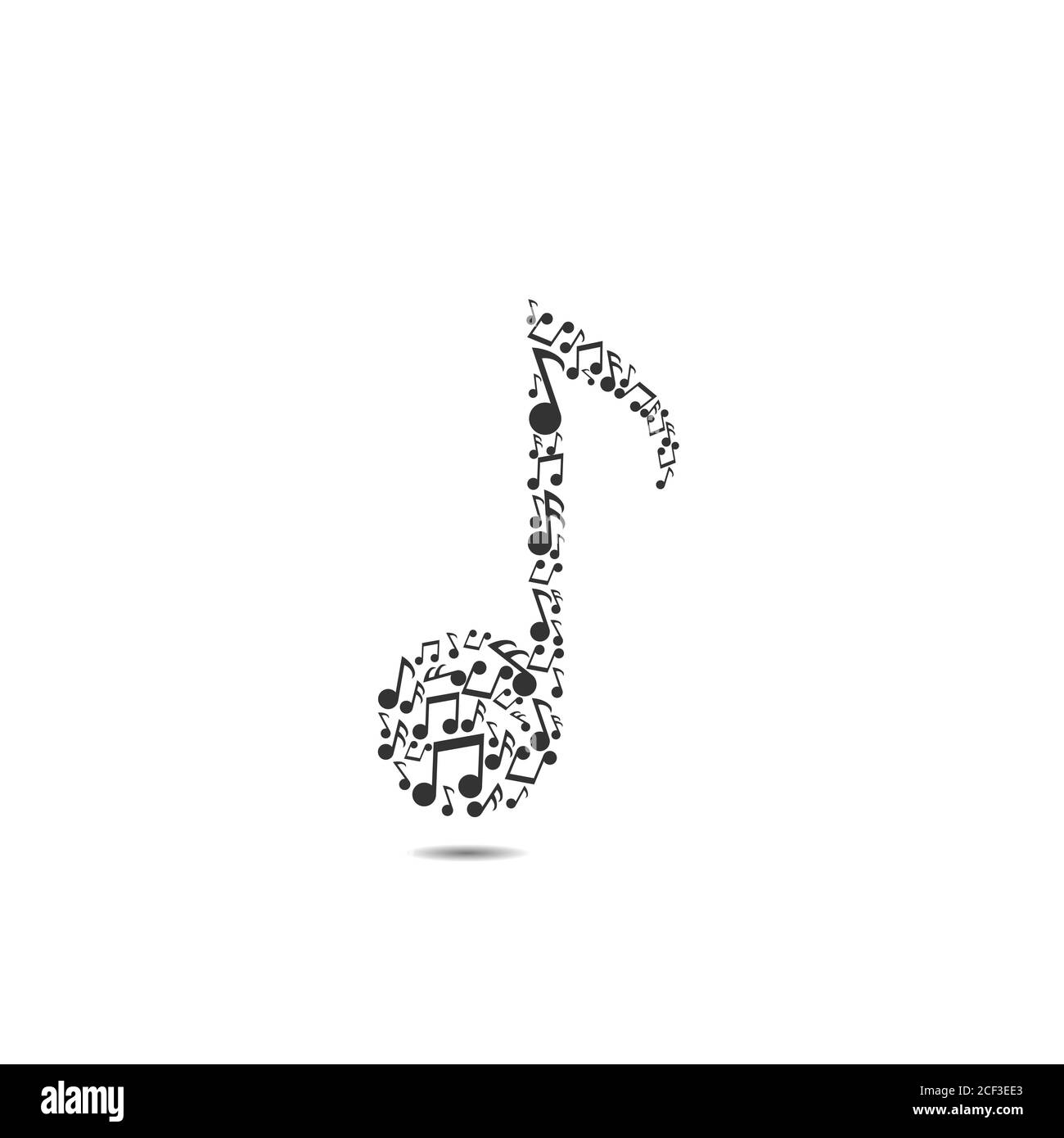 Vektorgrafik für Musiknoten Stock Vektor