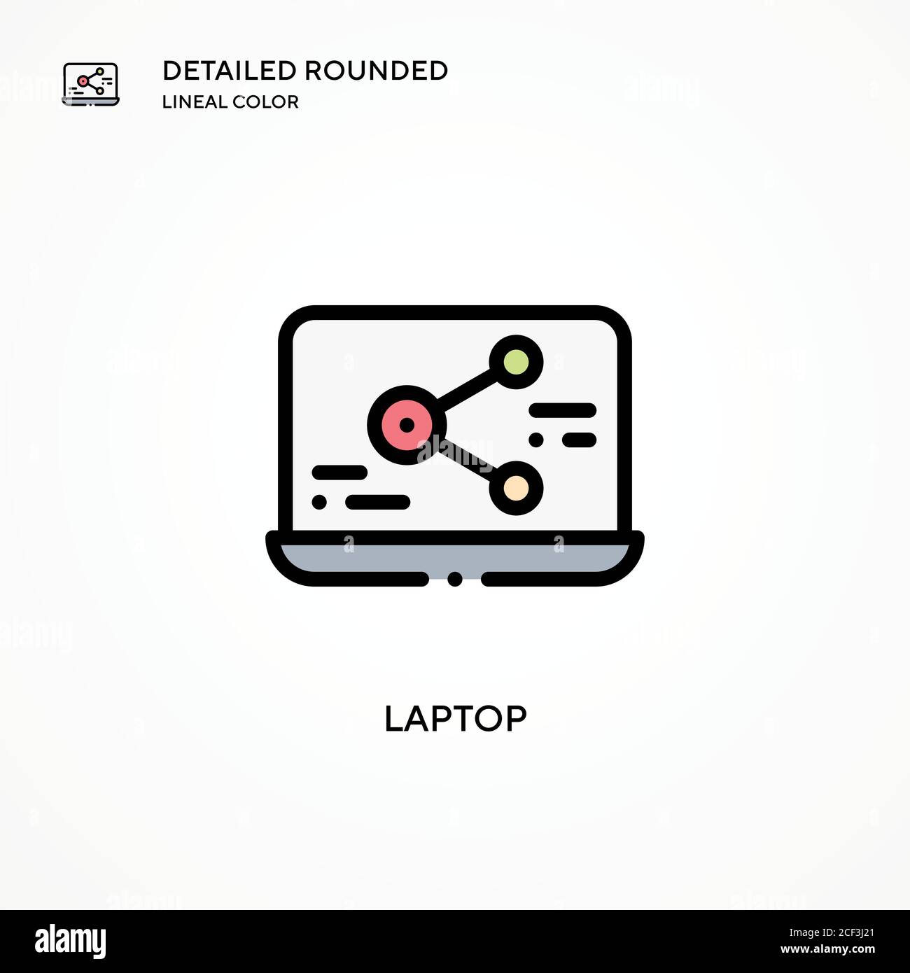 Vektorsymbol für Laptops. Moderne Vektorgrafik Konzepte. Einfach zu bearbeiten und anzupassen. Stock Vektor