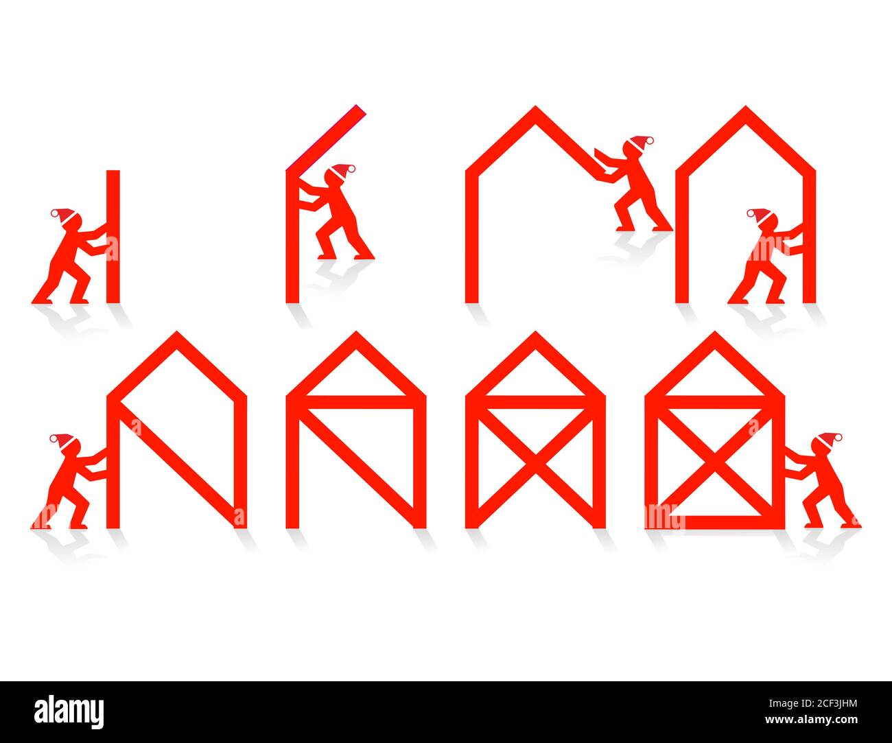 Dies ist das Haus des Weihnachtsmanns - Vektor-Illustration Stock Vektor